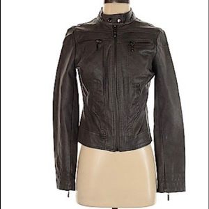 american rag faux gray leather jacket